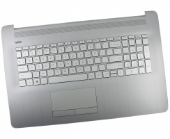 Tastatura HP 17T-BY Argintie cu Palmrest Argintiu si TouchPad iluminata backlit. Keyboard HP 17T-BY Argintie cu Palmrest Argintiu si TouchPad. Tastaturi laptop HP 17T-BY Argintie cu Palmrest Argintiu si TouchPad. Tastatura notebook HP 17T-BY Argintie cu Palmrest Argintiu si TouchPad