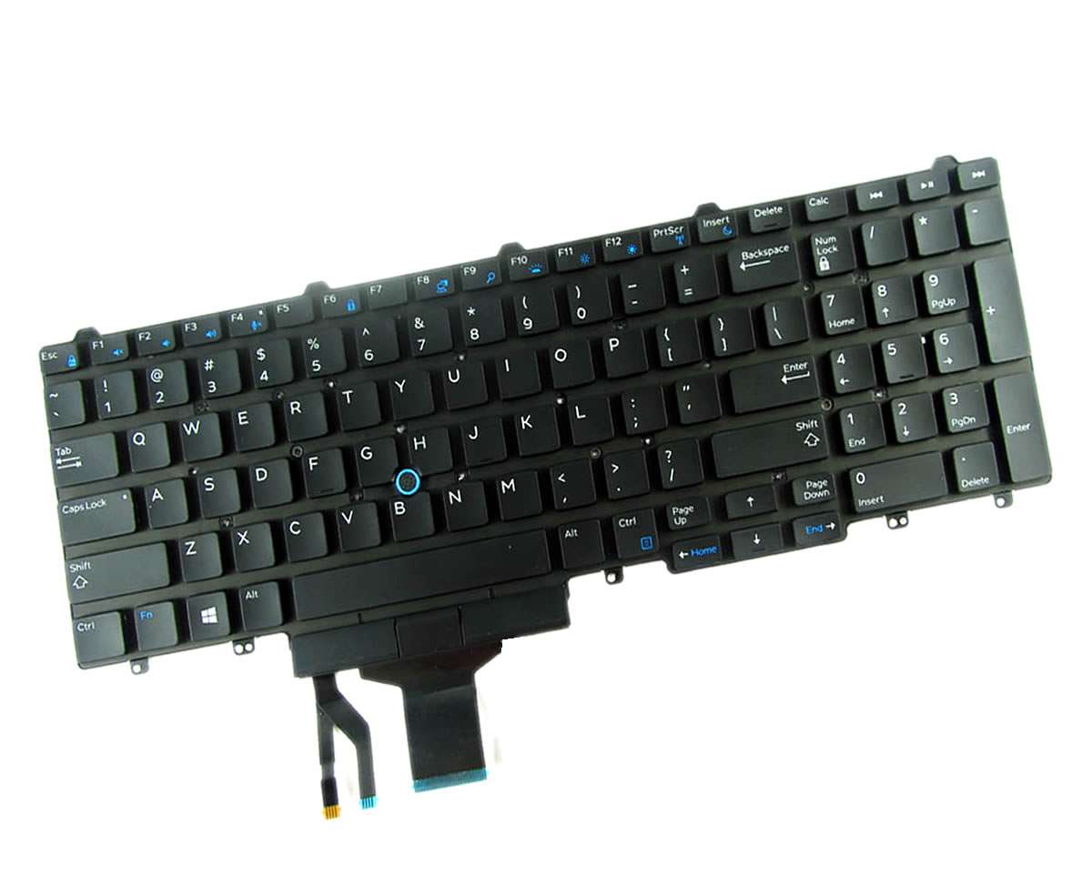 Tastatura Dell Precision 17 7710 layout US fara rama enter mic imagine 2021 Dell