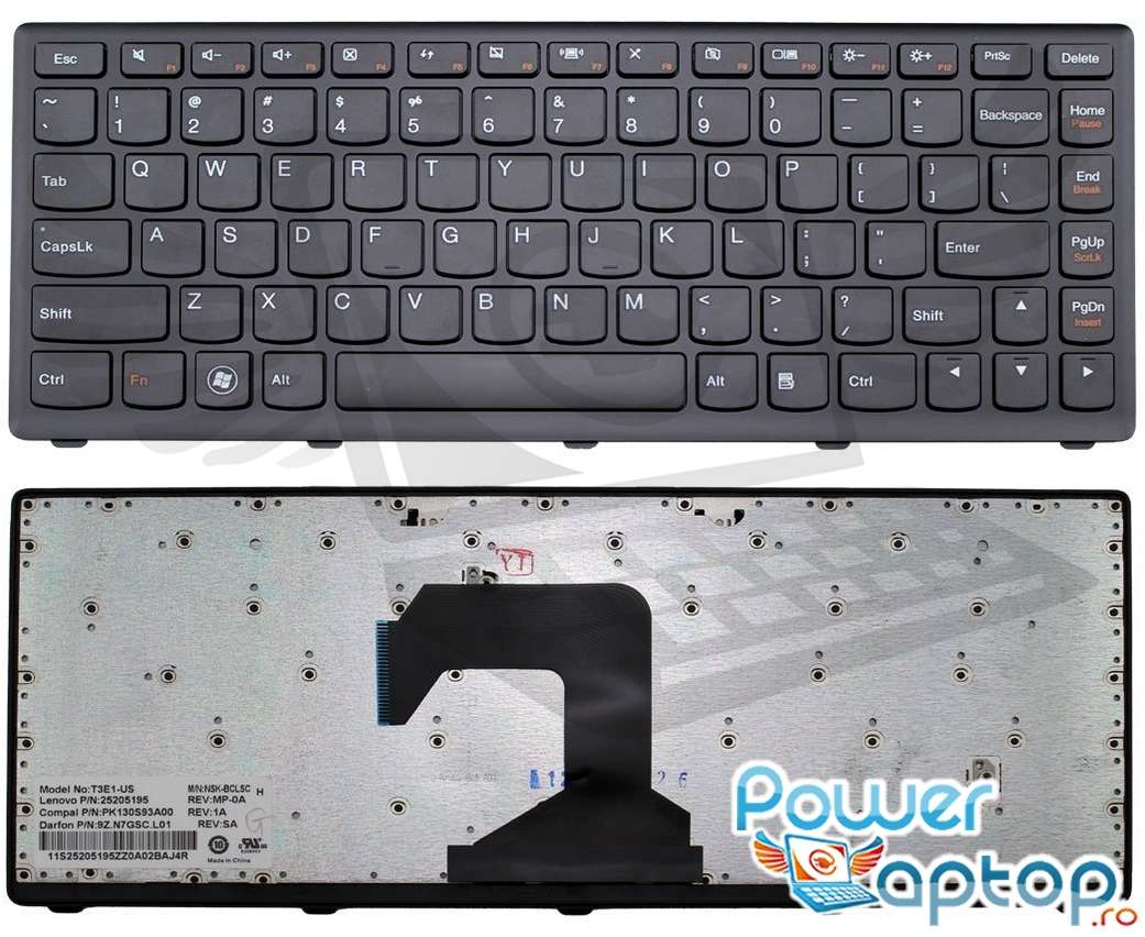 Tastatura Lenovo IdeaPad S405 Rama Neagra IBM Lenovo imagine noua 2022