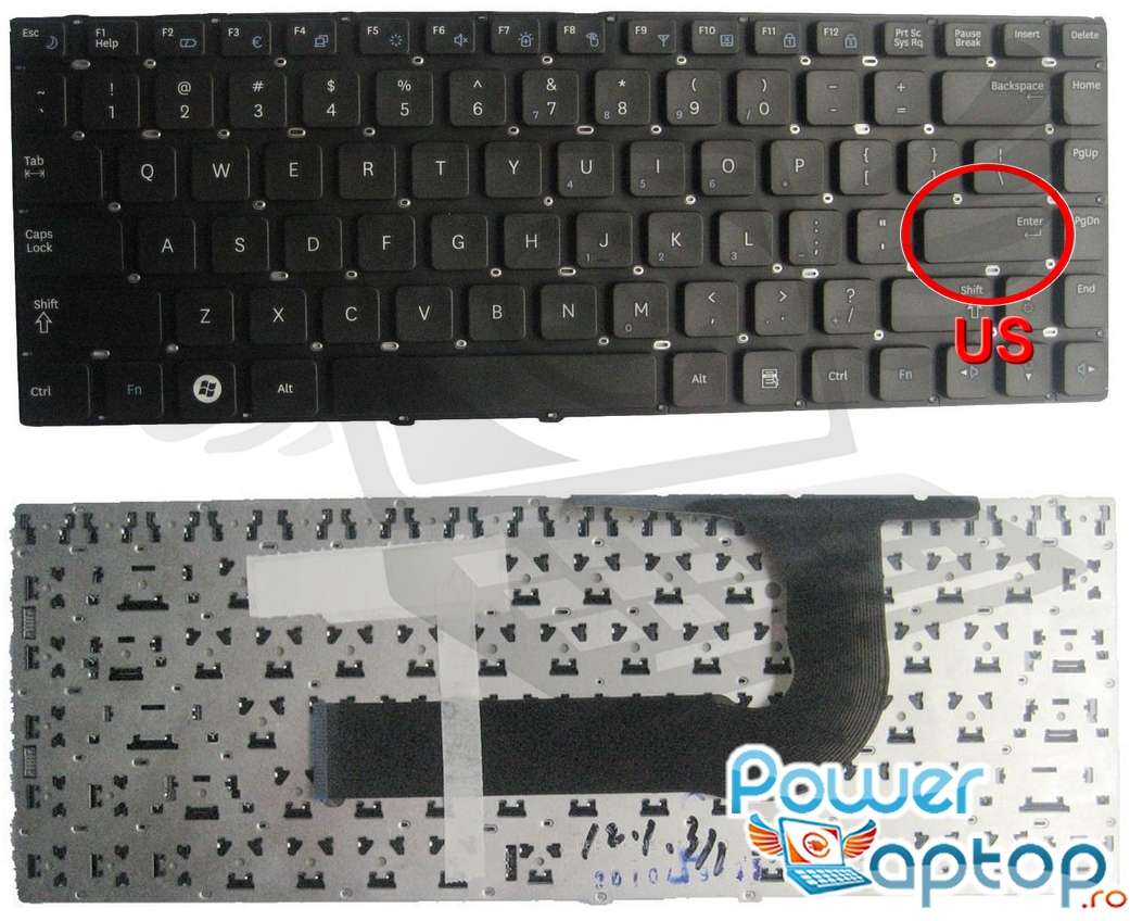 Tastatura Samsung SF310 layout US fara rama enter mic imagine 2021 powerlaptop.ro