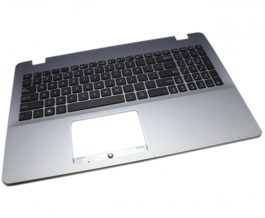 Tastatura Asus P1501UA Neagra cu Palmrest Argintiu. Keyboard Asus P1501UA Neagra cu Palmrest Argintiu. Tastaturi laptop Asus P1501UA Neagra cu Palmrest Argintiu. Tastatura notebook Asus P1501UA Neagra cu Palmrest Argintiu
