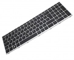 Tastatura HP ProBook 455 G5 Argintie iluminata backlit. Keyboard HP ProBook 455 G5 Argintie. Tastaturi laptop HP ProBook 455 G5 Argintie. Tastatura notebook HP ProBook 455 G5 Argintie