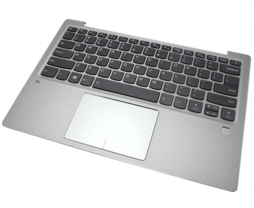 Tastatura Lenovo SN20N04541 Gri cu Palmrest Argintiu si Touchpad iluminata backlit. Keyboard Lenovo SN20N04541 Gri cu Palmrest Argintiu si Touchpad. Tastaturi laptop Lenovo SN20N04541 Gri cu Palmrest Argintiu si Touchpad. Tastatura notebook Lenovo SN20N04541 Gri cu Palmrest Argintiu si Touchpad