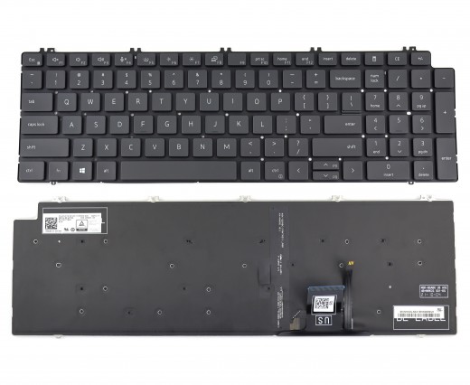 Tastatura Dell Precision 15 7550 Neagra iluminata backlit. Keyboard Dell Precision 15 7550 Neagra. Tastaturi laptop Dell Precision 15 7550 Neagra. Tastatura notebook Dell Precision 15 7550 Neagra