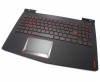 Tastatura Lenovo Legion Y520-15IKBN neagra cu Palmrest negru iluminata backlit. Keyboard Lenovo Legion Y520-15IKBN neagra cu Palmrest negru. Tastaturi laptop Lenovo Legion Y520-15IKBN neagra cu Palmrest negru. Tastatura notebook Lenovo Legion Y520-15IKBN neagra cu Palmrest negru