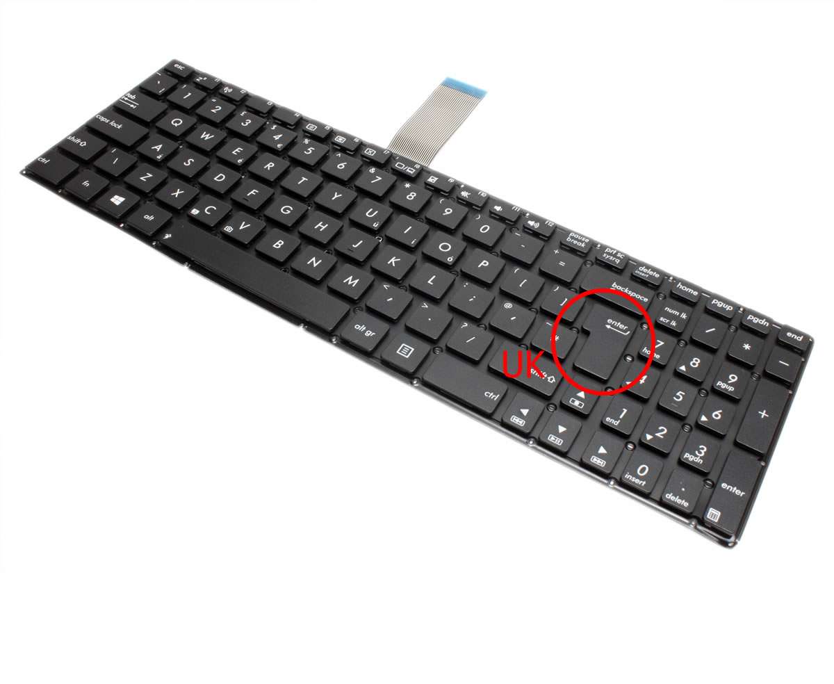 Tastatura Asus F550VC layout UK fara rama enter mare Asus