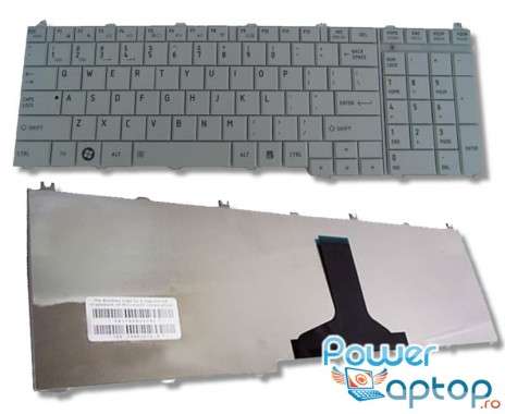 Tastatura Toshiba Satellite L670D argintie. Keyboard Toshiba Satellite L670D argintie. Tastaturi laptop Toshiba Satellite L670D argintie. Tastatura notebook Toshiba Satellite L670D argintie