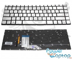 Tastatura HP  841266-031 Argintie iluminata backlit. Keyboard HP  841266-031 Argintie. Tastaturi laptop HP  841266-031 Argintie. Tastatura notebook HP  841266-031 Argintie
