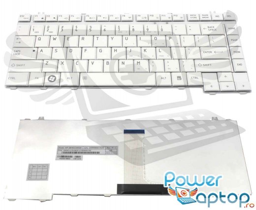 Tastatura Toshiba  G83C0004L410 alba. Keyboard Toshiba  G83C0004L410 alba. Tastaturi laptop Toshiba  G83C0004L410 alba. Tastatura notebook Toshiba  G83C0004L410 alba