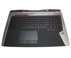 Tastatura Asus  G701VO neagra cu Palmrest negru iluminata backlit. Keyboard Asus  G701VO neagra cu Palmrest negru. Tastaturi laptop Asus  G701VO neagra cu Palmrest negru. Tastatura notebook Asus  G701VO neagra cu Palmrest negru