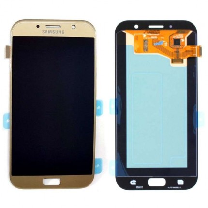 Ansamblu Display LCD + Touchscreen Samsung Galaxy A7 2017 A720 Gold Auriu . Ecran + Digitizer Samsung Galaxy A7 2017 A720 Gold Auriu