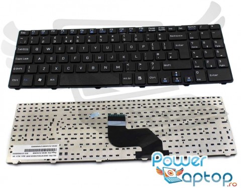 Tastatura MSI  CX640 cu rama. Keyboard MSI  CX640 cu rama. Tastaturi laptop MSI  CX640 cu rama. Tastatura notebook MSI  CX640 cu rama