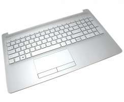 Tastatura HP 15-db0004nq argintie cu Palmrest argintiu. Keyboard HP 15-db0004nq argintie cu Palmrest argintiu. Tastaturi laptop HP 15-db0004nq argintie cu Palmrest argintiu. Tastatura notebook HP 15-db0004nq argintie cu Palmrest argintiu