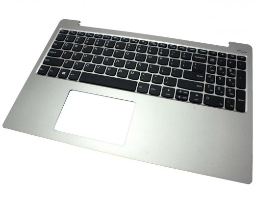 Tastatura Lenovo 5CB0R07405 Neagra cu Palmrest Argintiu. Keyboard Lenovo 5CB0R07405 Neagra cu Palmrest Argintiu. Tastaturi laptop Lenovo 5CB0R07405 Neagra cu Palmrest Argintiu. Tastatura notebook Lenovo 5CB0R07405 Neagra cu Palmrest Argintiu
