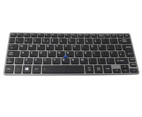 Tastatura Toshiba Portege Z30-A-189 Rama gri iluminata backlit. Keyboard Toshiba Portege Z30-A-189 Rama gri. Tastaturi laptop Toshiba Portege Z30-A-189 Rama gri. Tastatura notebook Toshiba Portege Z30-A-189 Rama gri