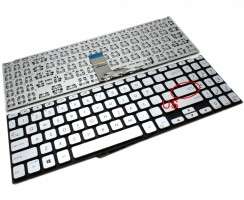 Tastatura Asus VivoBook X512DA Argintie. Keyboard Asus VivoBook X512DA. Tastaturi laptop Asus VivoBook X512DA. Tastatura notebook Asus VivoBook X512DA