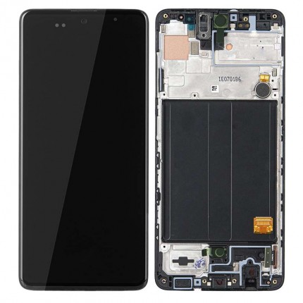 Ansamblu Display LCD + Touchscreen Samsung Galaxy A51 A515 Display Original Service Pack Negru Black Negru . Ecran + Digitizer Samsung Galaxy A51 A515 Display Original Service Pack Negru Black