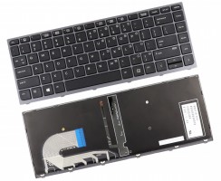 Tastatura HP Zbook Studio G3 Neagra cu Rama Gri iluminata backlit. Keyboard HP Zbook Studio G3 Neagra cu Rama Gri. Tastaturi laptop HP Zbook Studio G3 Neagra cu Rama Gri. Tastatura notebook HP Zbook Studio G3 Neagra cu Rama Gri