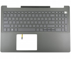 Tastatura Dell Inspiron 7590 Neagra cu Palmrest Gri iluminata backlit. Keyboard Dell Inspiron 7590 Neagra cu Palmrest Gri. Tastaturi laptop Dell Inspiron 7590 Neagra cu Palmrest Gri. Tastatura notebook Dell Inspiron 7590 Neagra cu Palmrest Gri