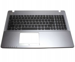 Tastatura Asus  X550DP neagra cu Palmrest gri. Keyboard Asus  X550DP neagra cu Palmrest gri. Tastaturi laptop Asus  X550DP neagra cu Palmrest gri. Tastatura notebook Asus  X550DP neagra cu Palmrest gri