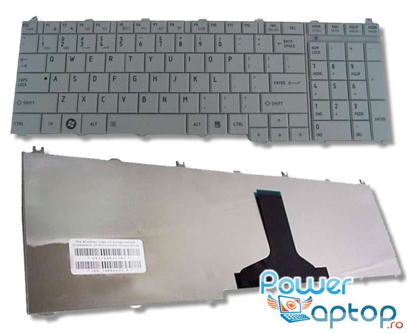 Tastatura Toshiba Satellite L770d argintie
