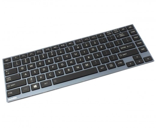 Tastatura Toshiba  PSU4SR Rama albastra iluminata backlit. Keyboard Toshiba  PSU4SR Rama albastra. Tastaturi laptop Toshiba  PSU4SR Rama albastra. Tastatura notebook Toshiba  PSU4SR Rama albastra