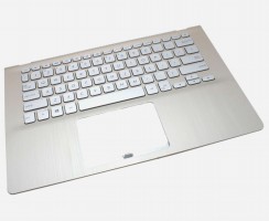 Tastatura Asus VivoBook S14 K430 Argintie cu Palmrest Auriu iluminata backlit. Keyboard Asus VivoBook S14 K430 Argintie cu Palmrest Auriu. Tastaturi laptop Asus VivoBook S14 K430 Argintie cu Palmrest Auriu. Tastatura notebook Asus VivoBook S14 K430 Argintie cu Palmrest Auriu