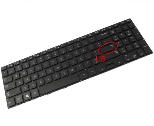Tastatura Samsung  NP370R5E neagra. Keyboard Samsung  NP370R5E. Tastaturi laptop Samsung  NP370R5E. Tastatura notebook Samsung  NP370R5E