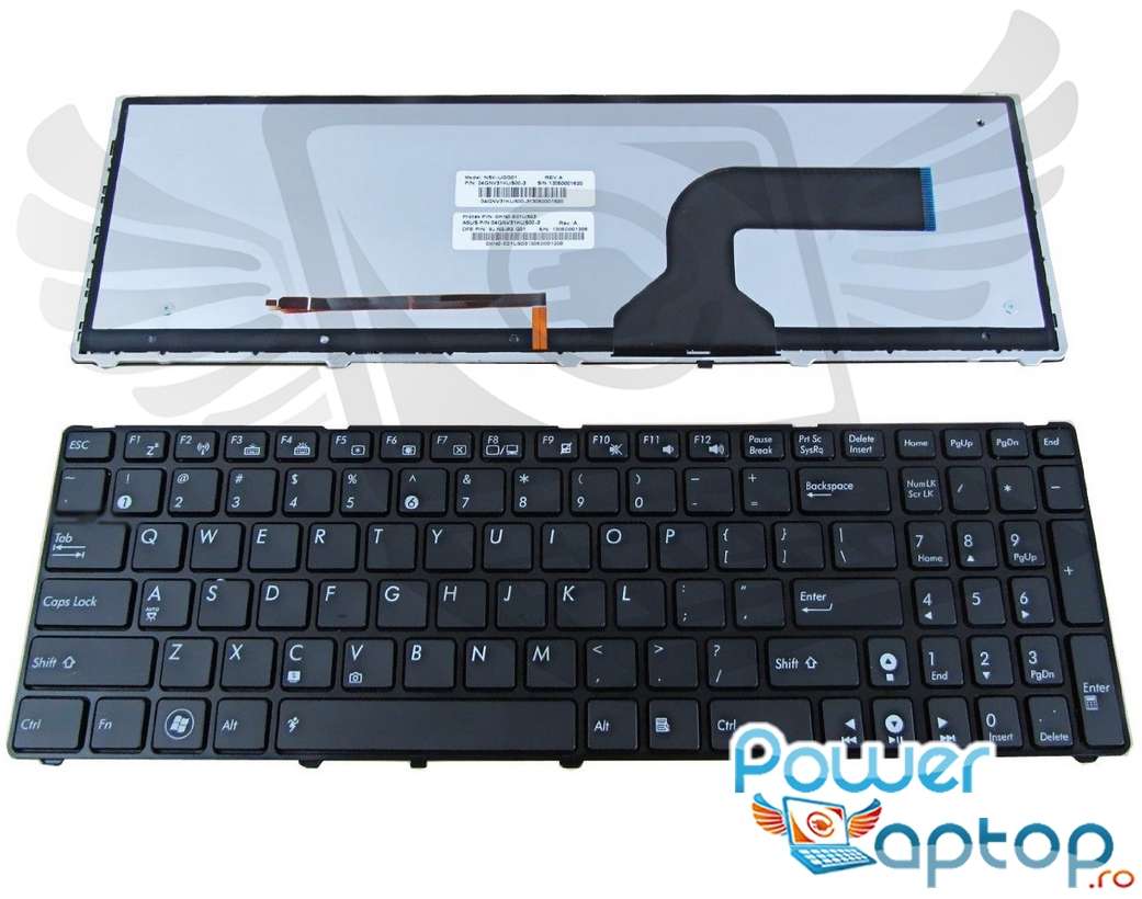 Tastatura Asus G73SW iluminata backlit