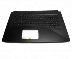 Tastatura Asus Rog GL703V neagra cu Palmrest negru iluminata backlit. Keyboard Asus Rog GL703V neagra cu Palmrest negru. Tastaturi laptop Asus Rog GL703V neagra cu Palmrest negru. Tastatura notebook Asus Rog GL703V neagra cu Palmrest negru