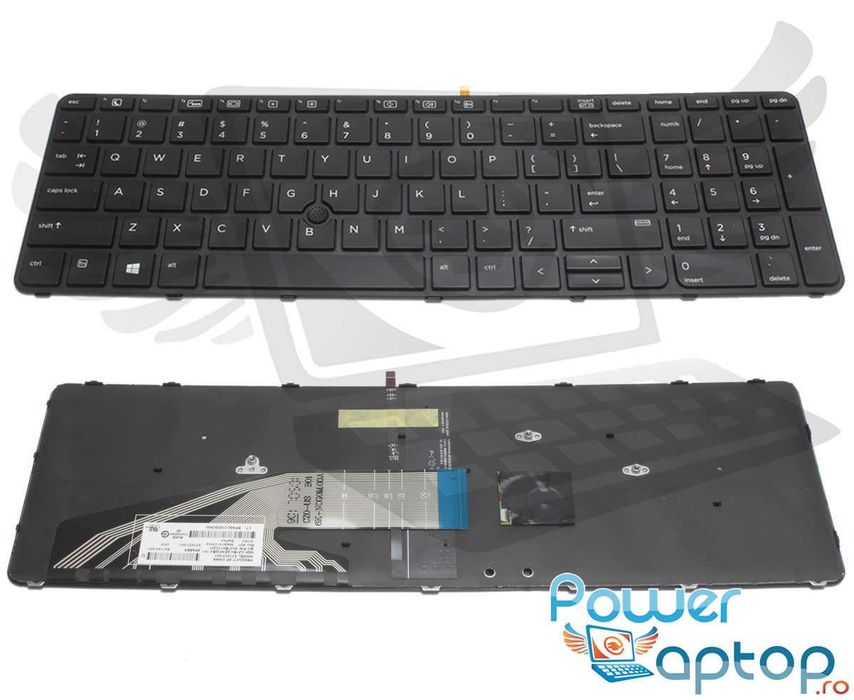 Tastatura HP Probook 455 G4 iluminata backlit cu Trackpoint
