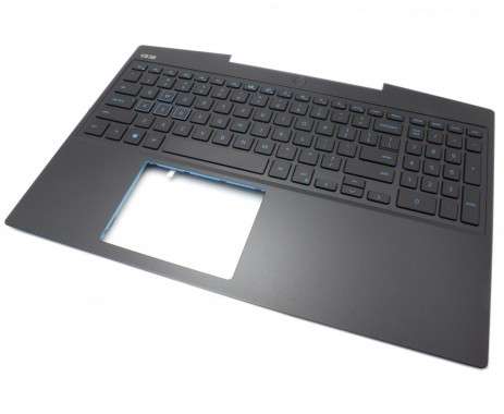 Tastatura Dell P89F Neagra cu Palmrest Negru iluminata backlit. Keyboard Dell P89F Neagra cu Palmrest Negru. Tastaturi laptop Dell P89F Neagra cu Palmrest Negru. Tastatura notebook Dell P89F Neagra cu Palmrest Negru