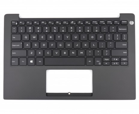 Tastatura Dell YNWCR Neagra cu Palmrest Negru iluminata backlit. Keyboard Dell YNWCR Neagra cu Palmrest Negru. Tastaturi laptop Dell YNWCR Neagra cu Palmrest Negru. Tastatura notebook Dell YNWCR Neagra cu Palmrest Negru