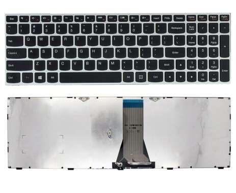 Tastatura Lenovo G50-70A  Rama Argintie. Keyboard Lenovo G50-70A  Rama Argintie. Tastaturi laptop Lenovo G50-70A  Rama Argintie. Tastatura notebook Lenovo G50-70A  Rama Argintie