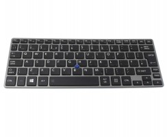 Tastatura Toshiba Portege Z30-A-1HR Rama gri iluminata backlit. Keyboard Toshiba Portege Z30-A-1HR Rama gri. Tastaturi laptop Toshiba Portege Z30-A-1HR Rama gri. Tastatura notebook Toshiba Portege Z30-A-1HR Rama gri
