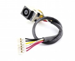 Mufa alimentare HP Pavilion DV6 cu fir si conector cu  pini. DC Jack HP Pavilion DV6 cu fir