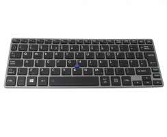Tastatura Toshiba Portege Z30t-A-11H Rama gri iluminata backlit. Keyboard Toshiba Portege Z30t-A-11H Rama gri. Tastaturi laptop Toshiba Portege Z30t-A-11H Rama gri. Tastatura notebook Toshiba Portege Z30t-A-11H Rama gri