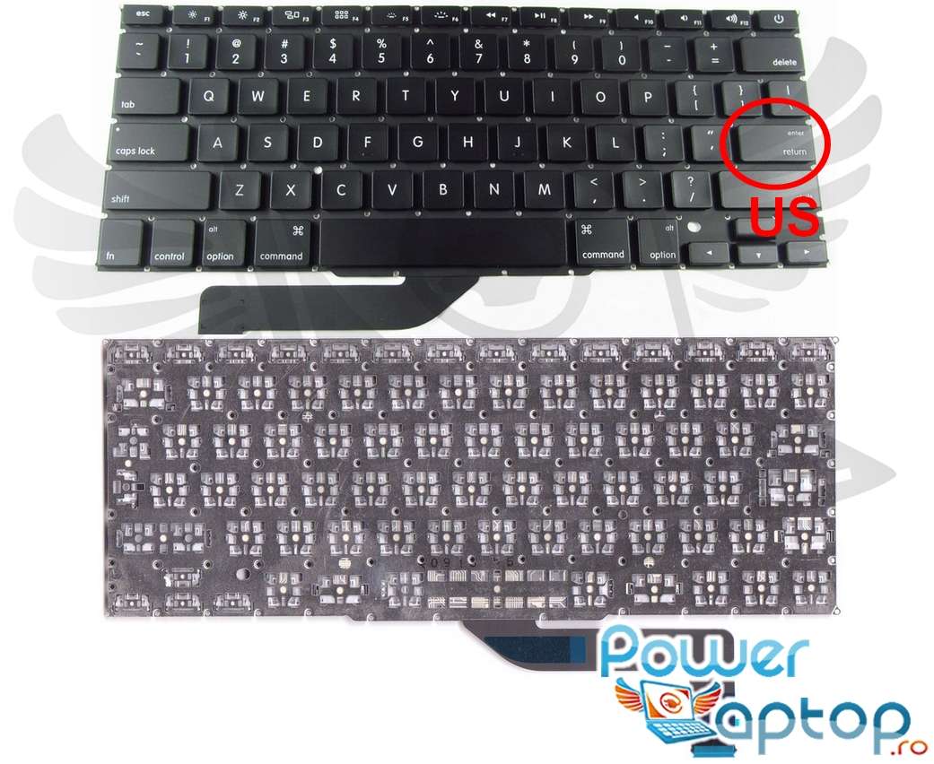 Tastatura Apple MacBook Pro 15 Retina A1398 ME664LL A layout US fara rama enter mic