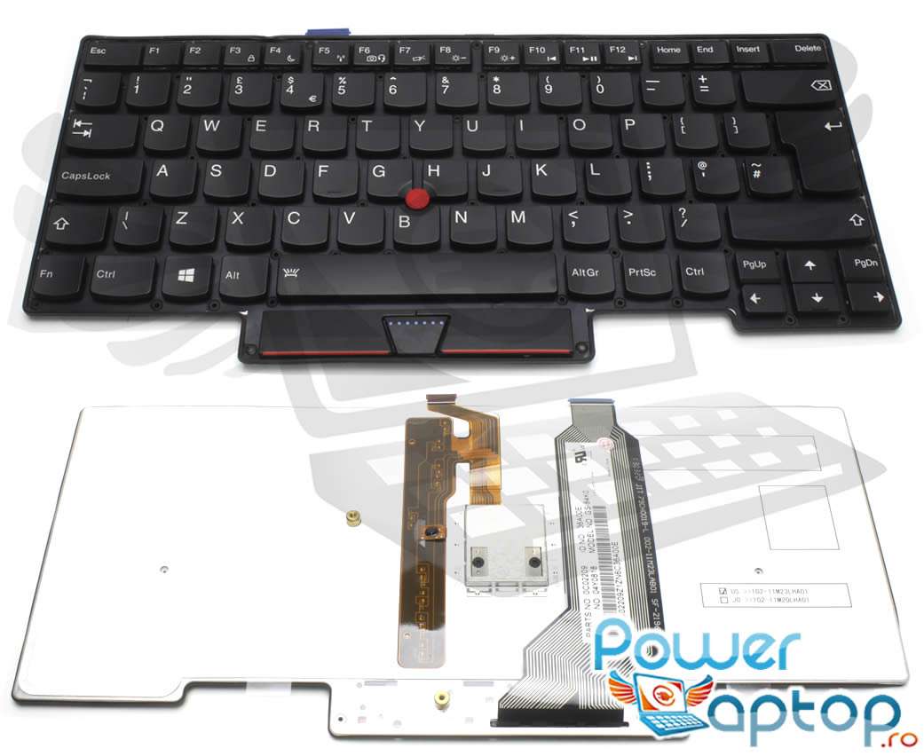 Tastatura Lenovo GS 85GB iluminata layout UK fara rama enter mare 85GB imagine 2022