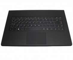 Tastatura Lenovo  PK130TA1A10 neagra cu Palmrest NEGRU iluminata backlit. Keyboard Lenovo  PK130TA1A10 neagra cu Palmrest NEGRU. Tastaturi laptop Lenovo  PK130TA1A10 neagra cu Palmrest NEGRU. Tastatura notebook Lenovo  PK130TA1A10 neagra cu Palmrest NEGRU