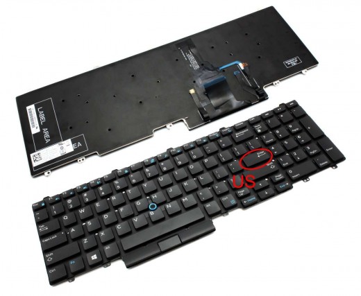 Tastatura Dell Latitude 5590 iluminata. Keyboard Dell Latitude 5590. Tastaturi laptop Dell Latitude 5590. Tastatura notebook Dell Latitude 5590