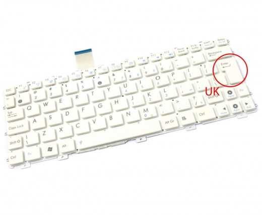 Tastatura Asus Eee PC 1018PB alba. Keyboard Asus Eee PC 1018PB. Tastaturi laptop Asus Eee PC 1018PB. Tastatura notebook Asus Eee PC 1018PB