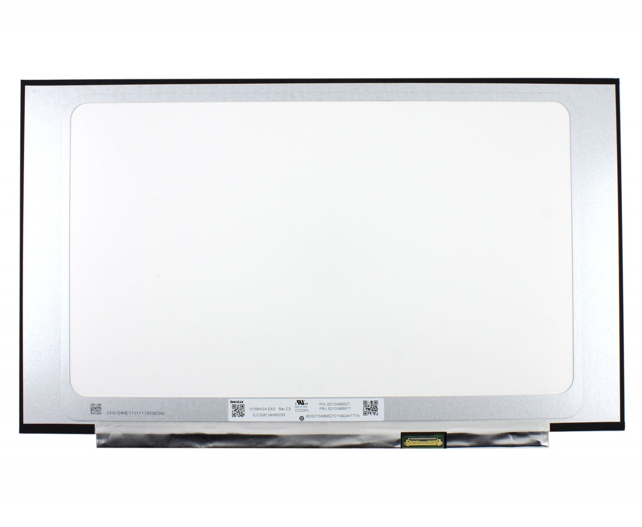 Display Slim LED 15.6" Per Notebook, Compatibile Innolux N156BGE-EB2, 30 Pin EDP, 1366x768