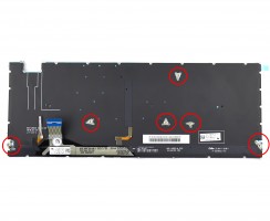 Tastatura Neagra Asus NSK-UAB0BN-BG iluminata varianta cu 6 suruburi layout US fara rama enter mic