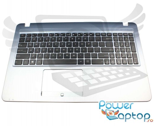 Tastatura Asus  D540SA neagra cu Palmrest gri. Keyboard Asus  D540SA neagra cu Palmrest gri. Tastaturi laptop Asus  D540SA neagra cu Palmrest gri. Tastatura notebook Asus  D540SA neagra cu Palmrest gri