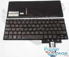 Tastatura Asus ZenBook UX31E maro iluminata. Keyboard Asus ZenBook UX31E. Tastaturi laptop Asus ZenBook UX31E. Tastatura notebook Asus ZenBook UX31E