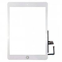 Digitizer Touchscreen Apple iPad 6 A1893 cu buton home si adeziv Alb . Geam Sticla Tableta Apple iPad 6 A1893 cu buton home si adeziv Alb