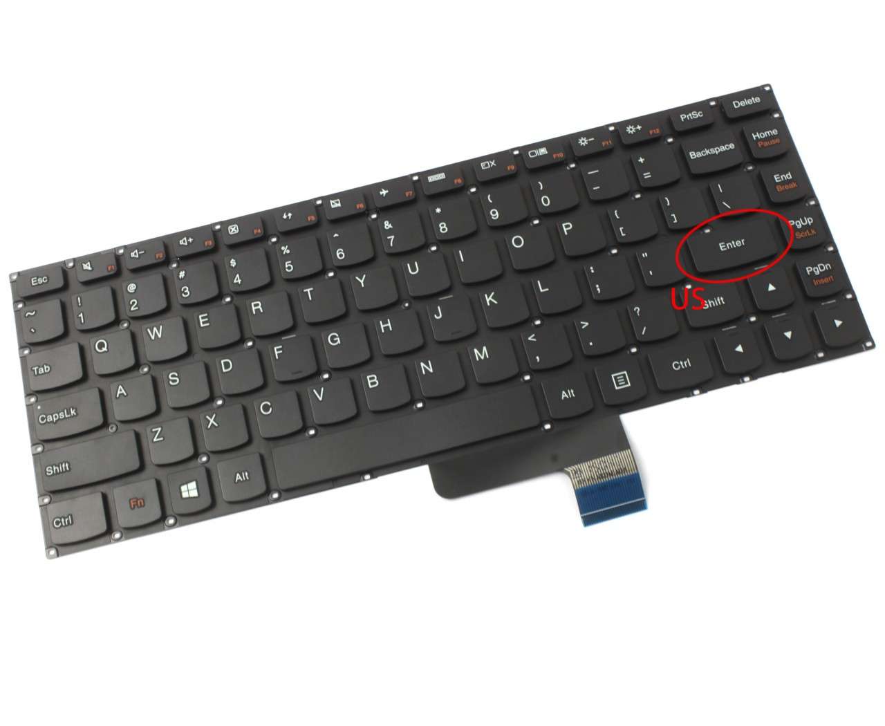 Tastatura Lenovo SN20G91301 layout US fara rama enter mic IBM Lenovo imagine noua reconect.ro