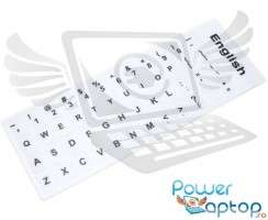 Sticker tastatura laptop layout Englezesc US alb. Sticker taste laptop layout Englezesc US alb