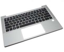 Tastatura HP ProBook 430 G8 Neagra cu Palmrest Argintiu si Orificiu Amprenta iluminata backlit. Keyboard HP ProBook 430 G8 Neagra cu Palmrest Argintiu si Orificiu Amprenta. Tastaturi laptop HP ProBook 430 G8 Neagra cu Palmrest Argintiu si Orificiu Amprenta. Tastatura notebook HP ProBook 430 G8 Neagra cu Palmrest Argintiu si Orificiu Amprenta